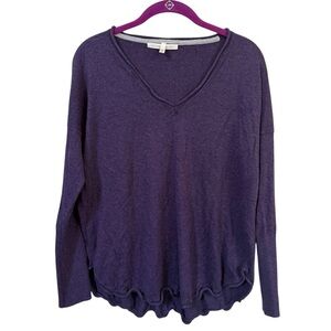 Victoria’s Secret Purple Cashmere Blend V-Neck Sweater Sz S Relaxed Fit Cozy Y2K